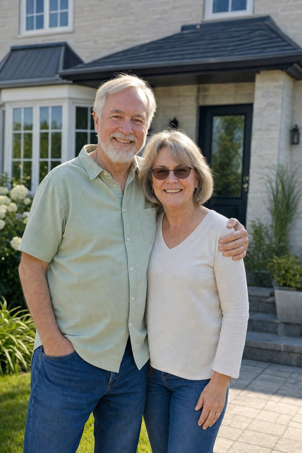 Couple de retraités chez eux au Québec